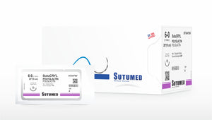 Sutura Polyglactin 6-0 aguja 1/2 circular.